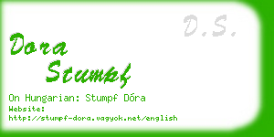 dora stumpf business card