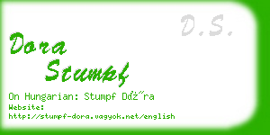 dora stumpf business card